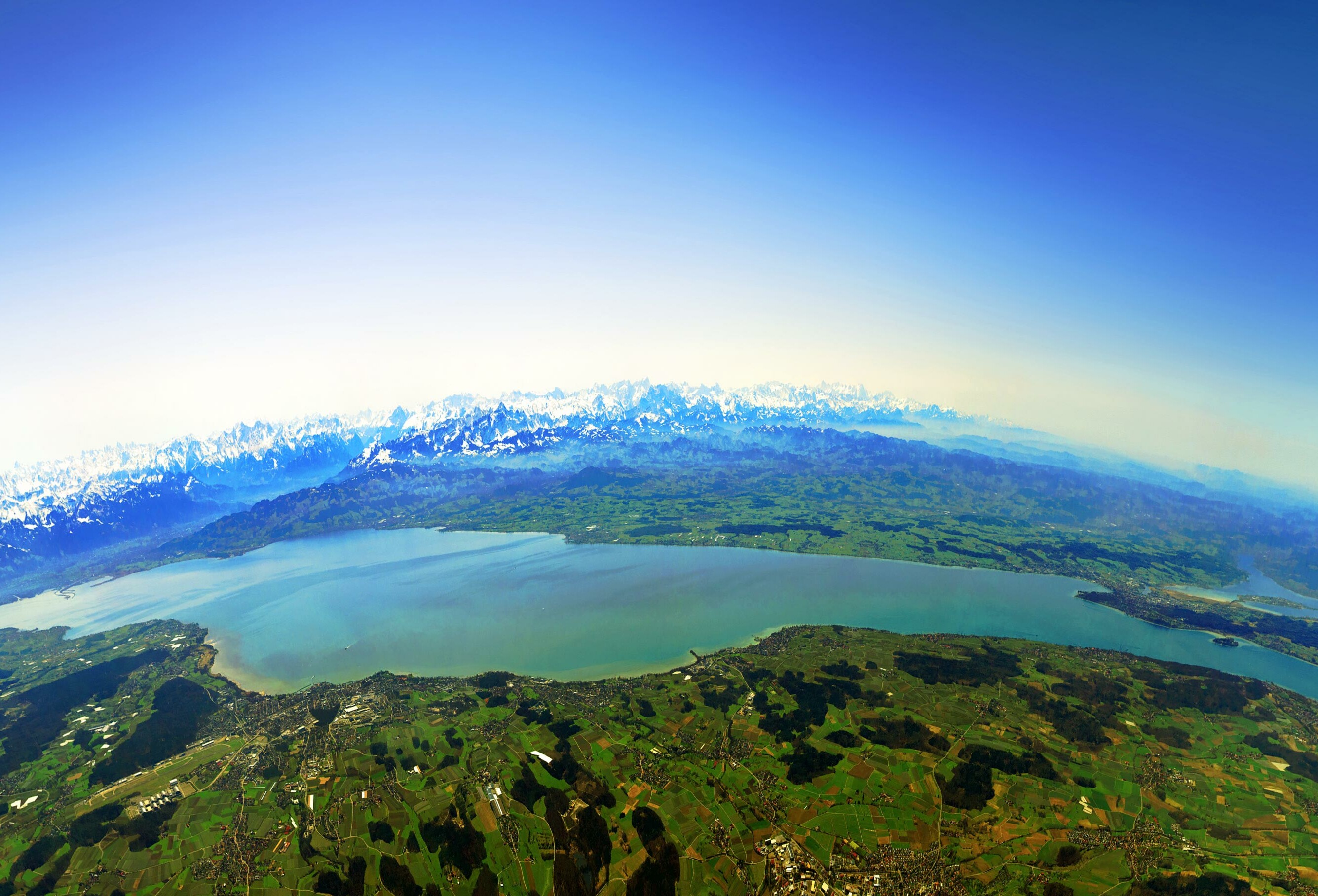 Aerial view of Lake Constance